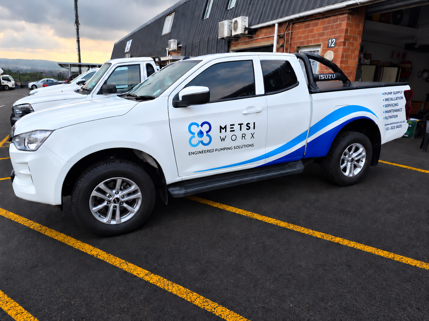Metsiworx branded field-support vehicle at the Durban workshop